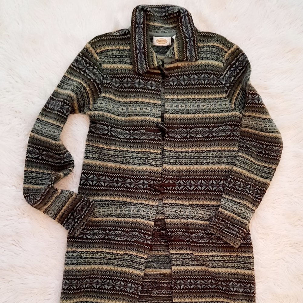 Long beautiful Talbots wool sweater coat.